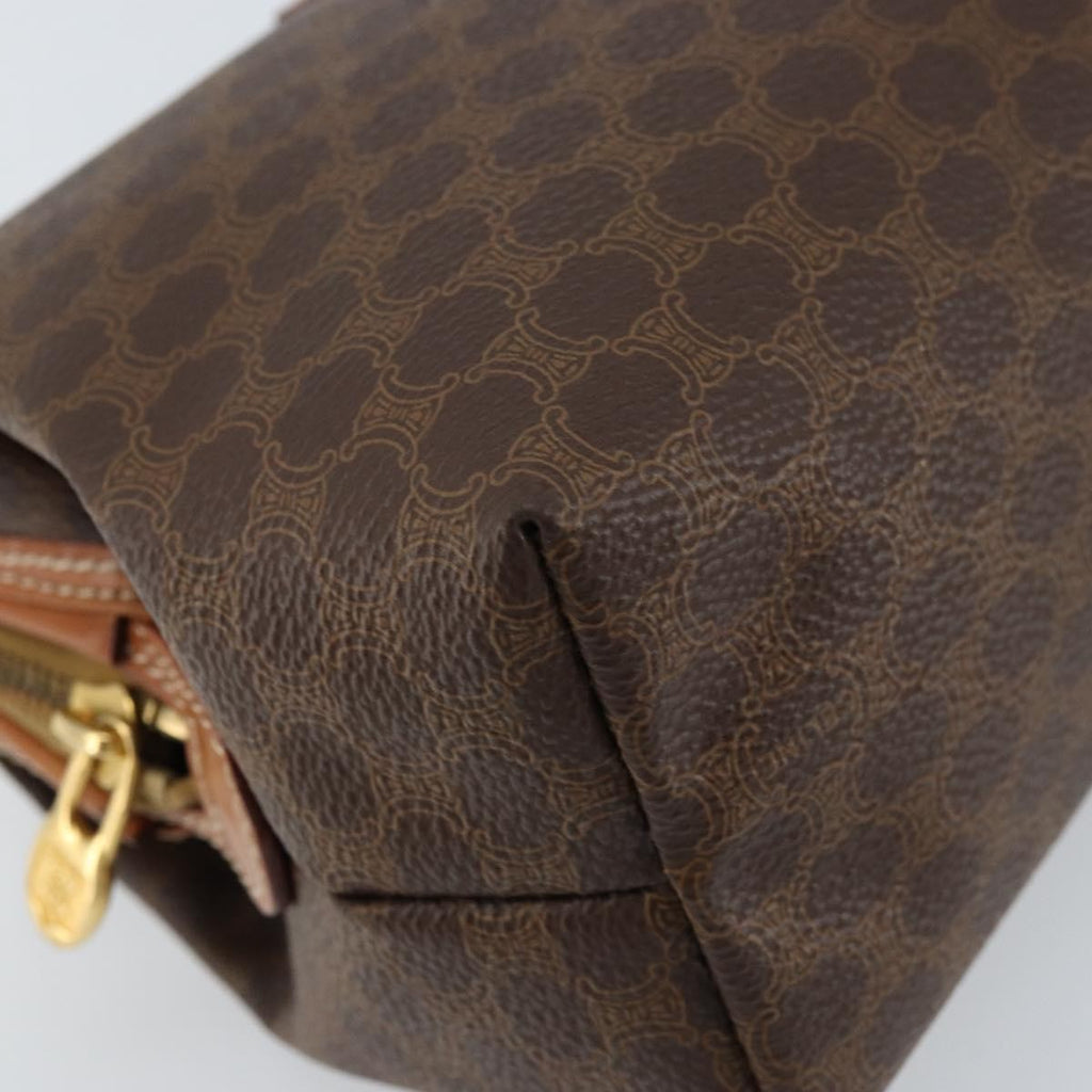 Celine Macadam Pochette Canvas And Leather Brown Canvas Clutche & Pouche Bag
