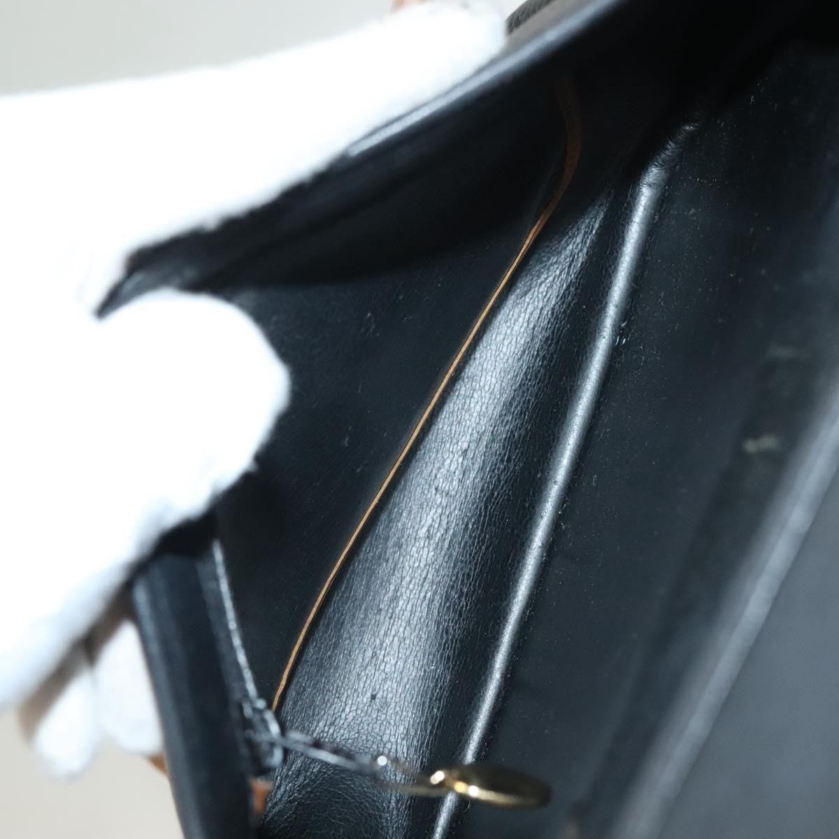 Christian Dior Vintage Trotter Crossbody Bag Leather Black Leather Clutche & Pouche Bag (Pre-Owned)