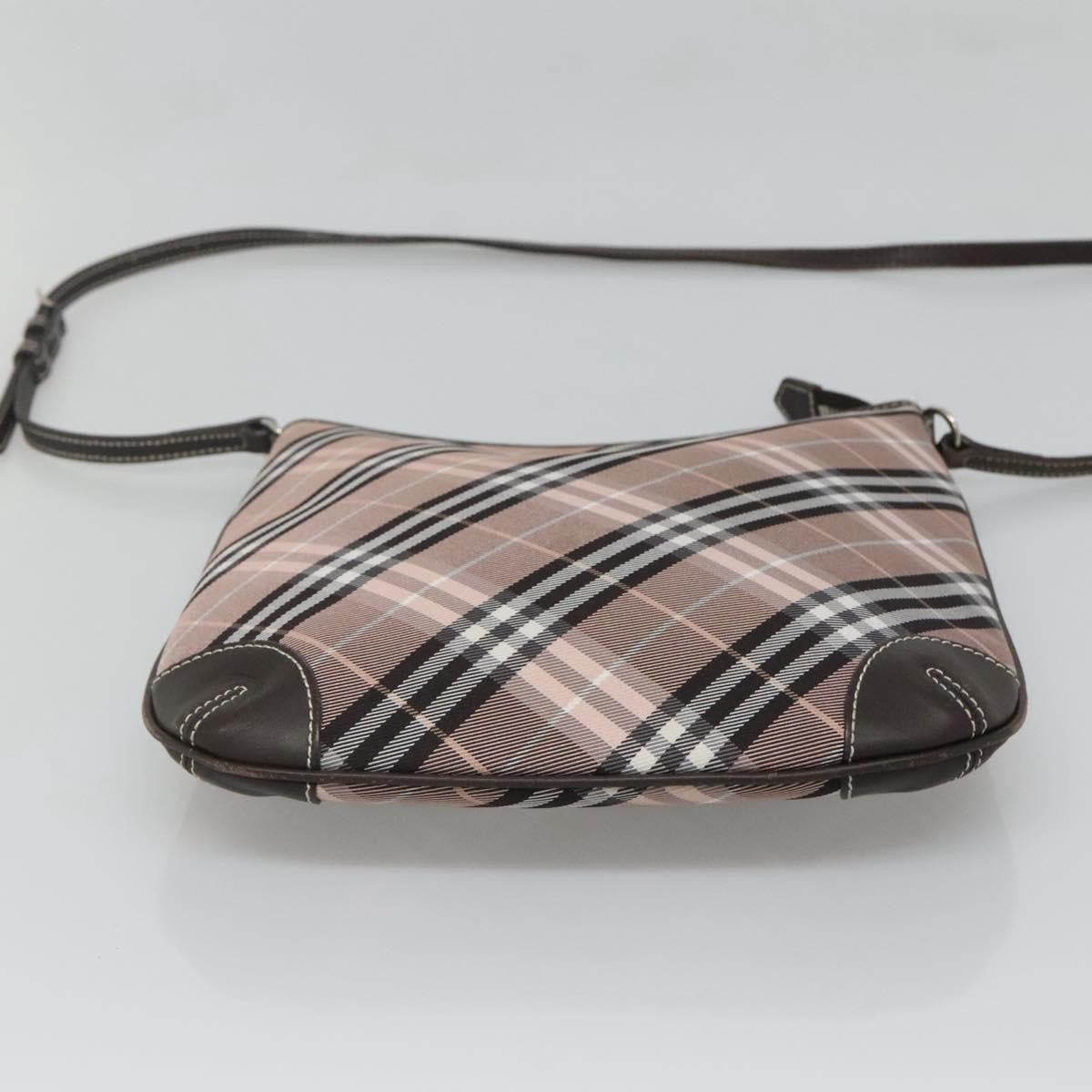 Burberry Nova Check Blue Label Canvas Pink Canvas Shoulder Bag