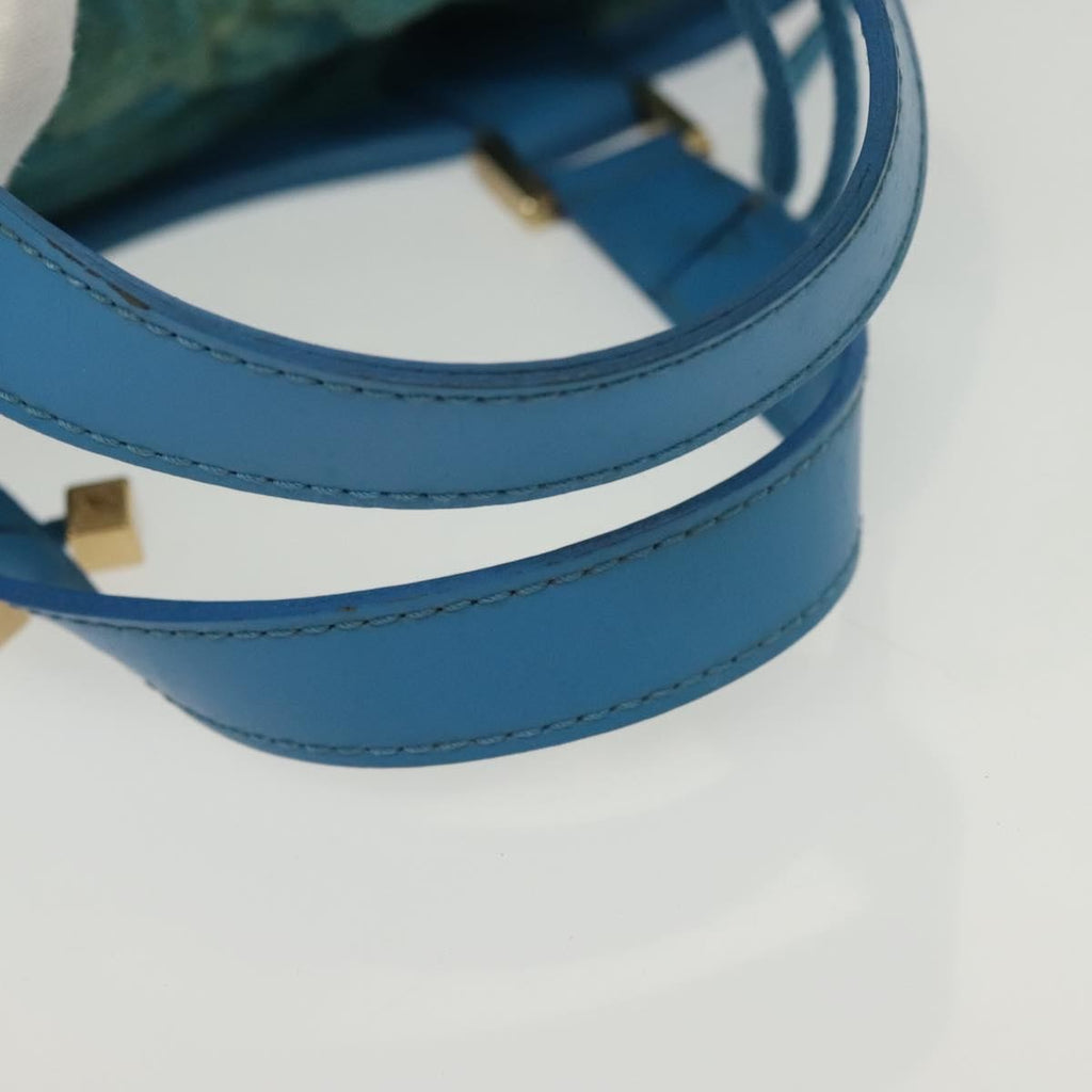 Louis Vuitton Plage Lagoon Bay Handbag Vinyl Epi Leather Blue Leather Bag