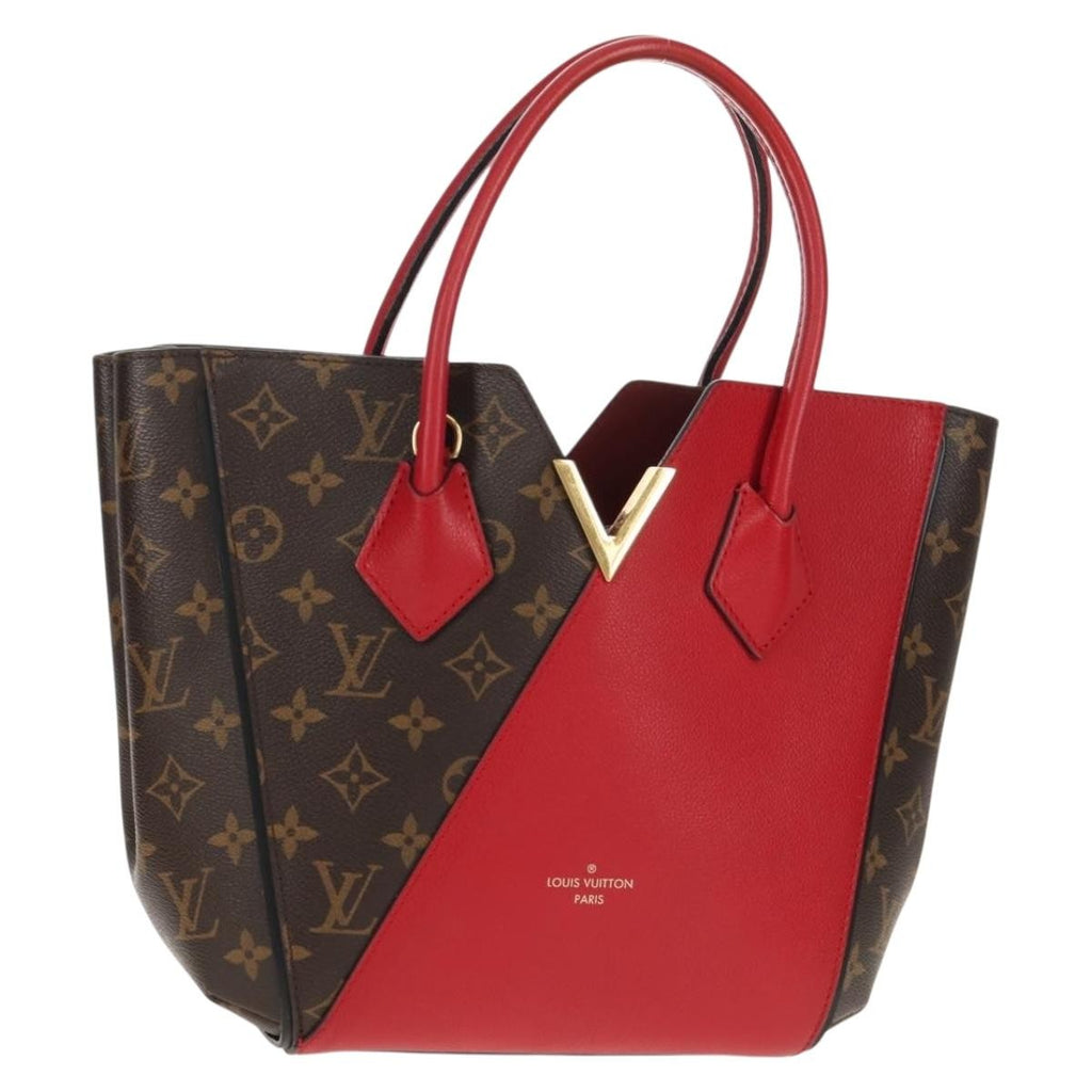 Louis Vuitton Kimono Handbag Monogram Canvas And Leather Red Canvas Handbag