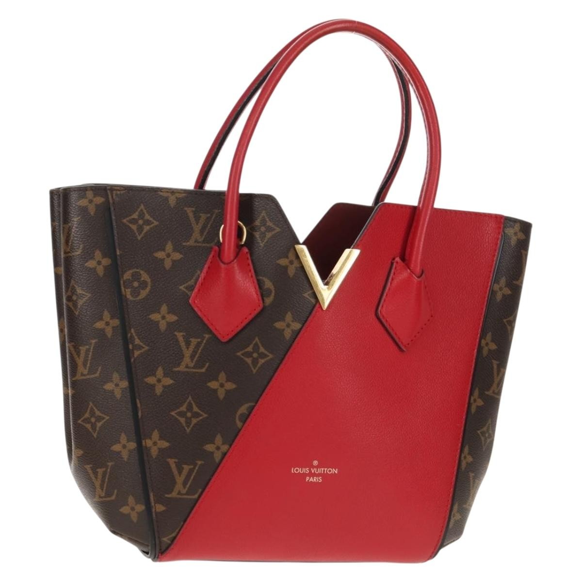 Louis Vuitton Kimono Handbag Monogram Canvas And Leather Red Canvas Handbag