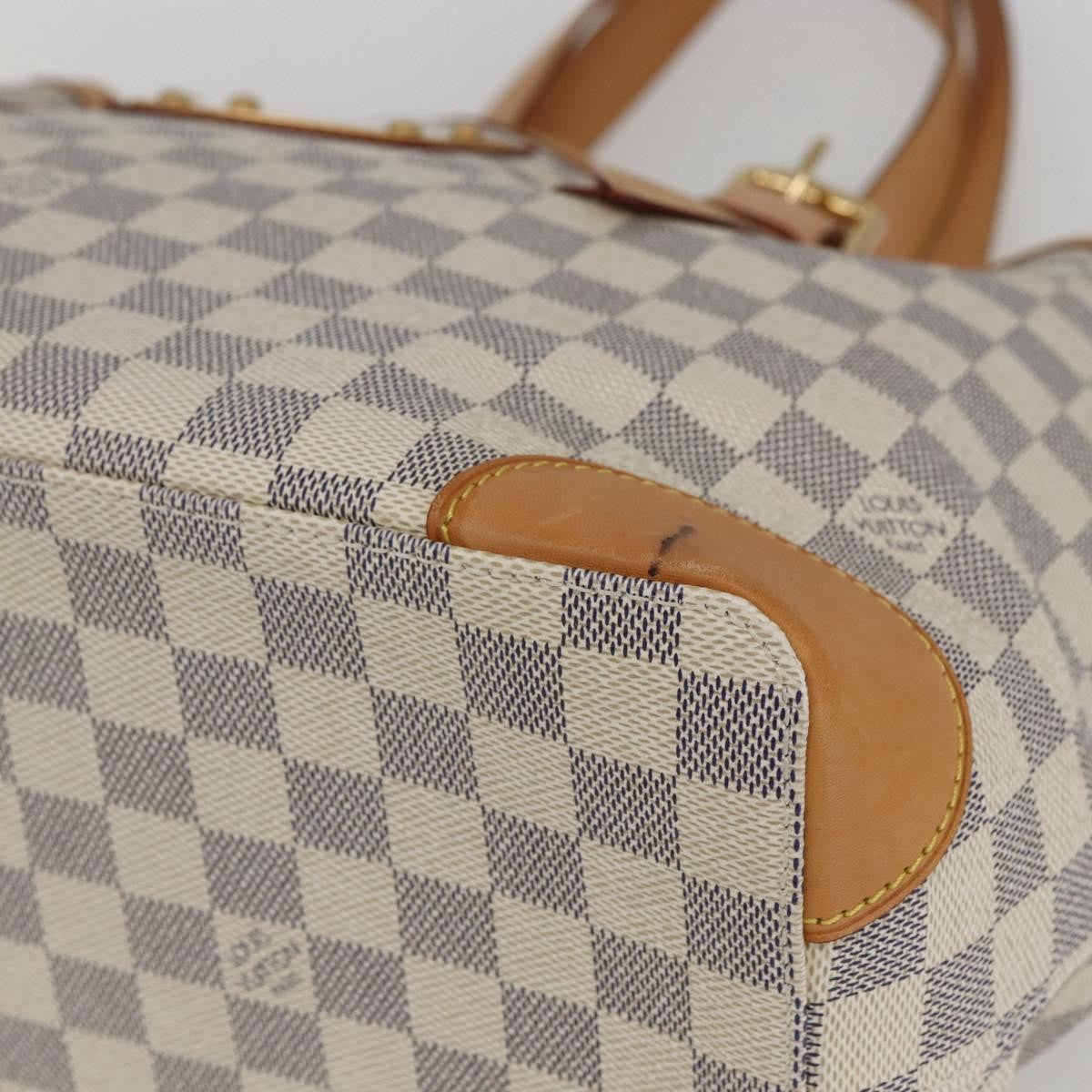 Louis Vuitton Hampstead Handbag Damier White Canvas Tote Bag