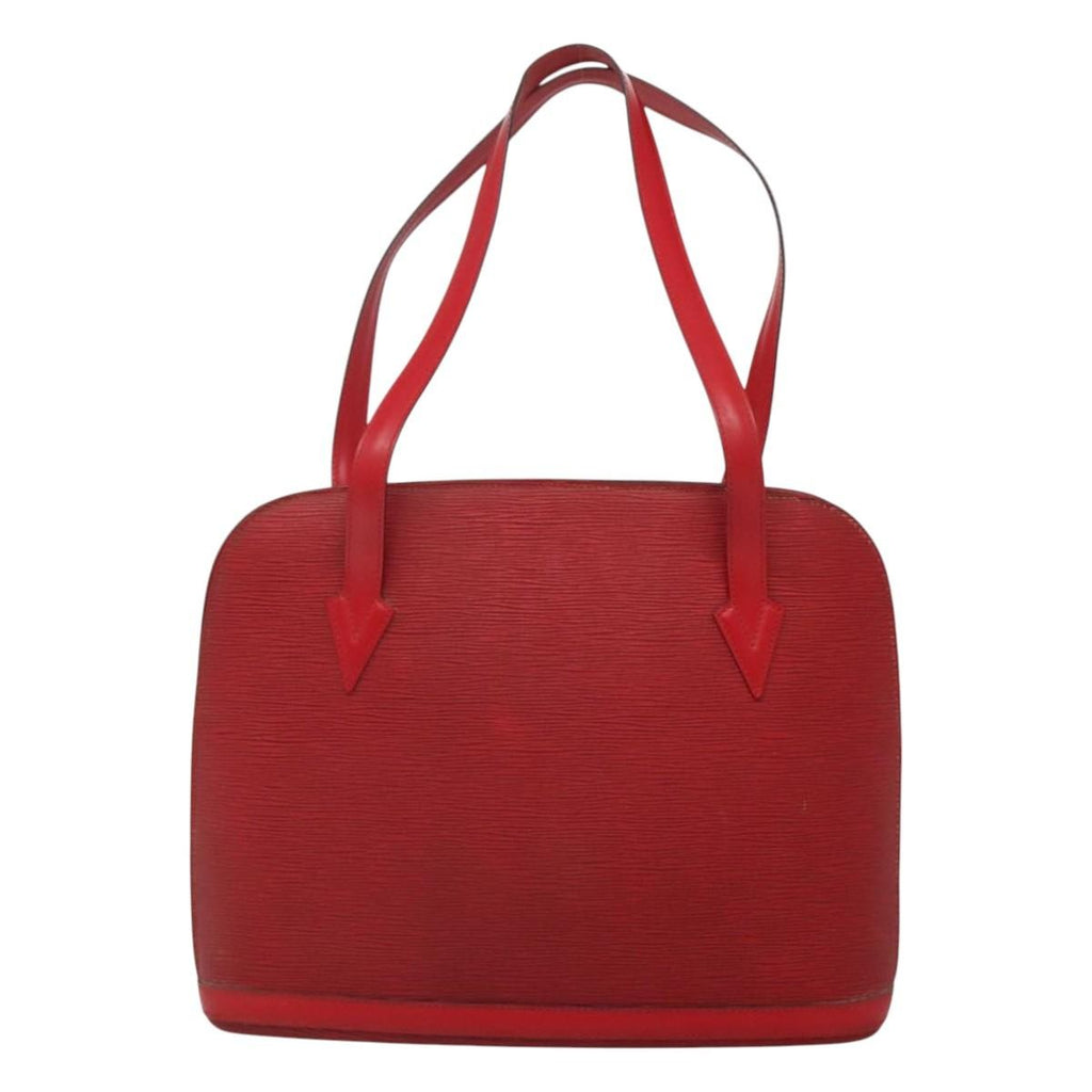 Louis Vuitton Lussac Handbag Epi Leather Red Leather Shoulder Bag