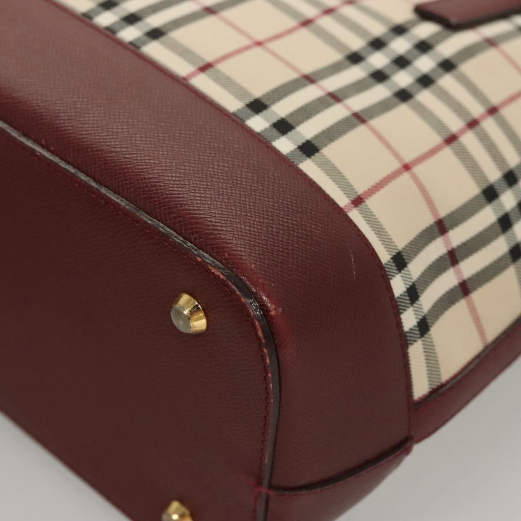 Burberry Nova Check Handbag Nova Check Canvas And Leather Beige Canvas Handbag