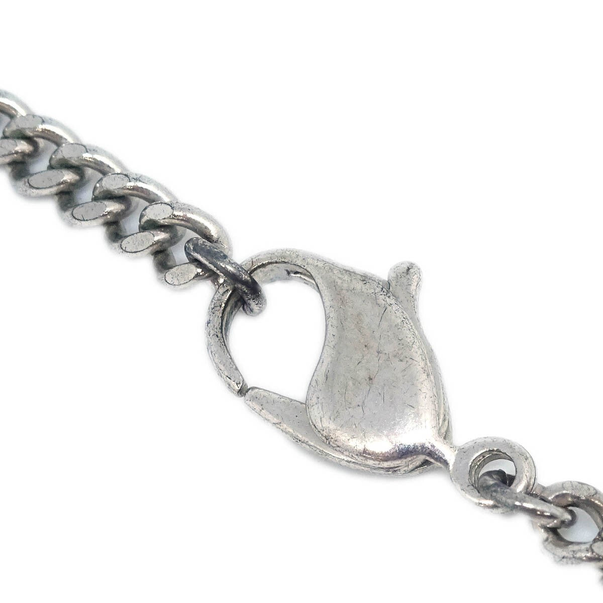 Chanel Vintage Cc Pendant Necklace Metal Silver Silver_Plated Necklace Jewelry