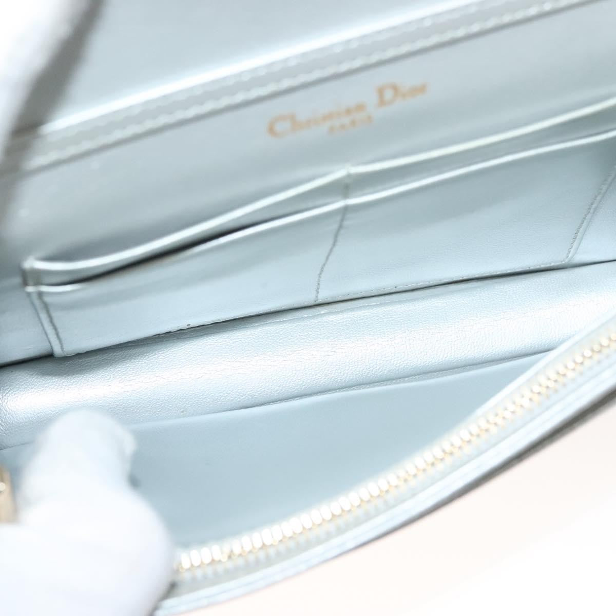 Christian Dior Diorama Wallet On Chain Leather Silver Leather Bag (Pre-Owned)