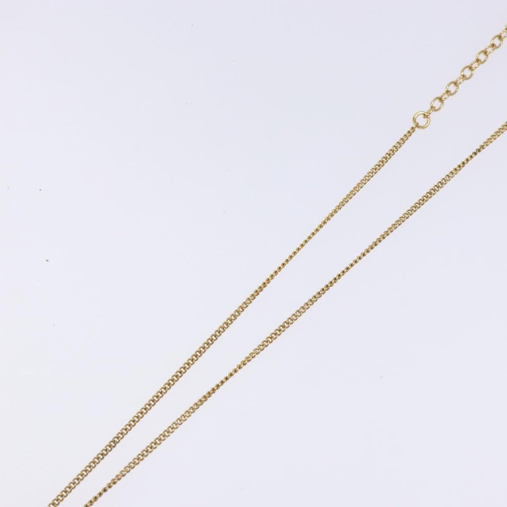 Christian Dior Vintage Logo Round Pendant Necklace Metal Gold Metal Jewelry (Pre-Owned)