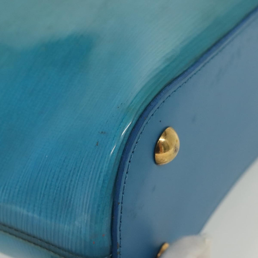 Louis Vuitton Plage Lagoon Bay Handbag Vinyl Epi Leather Blue Leather Bag