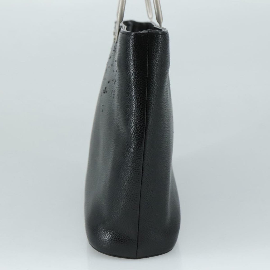 Chanel Vintage Tote Leather Black Leather Tote Bag Bag