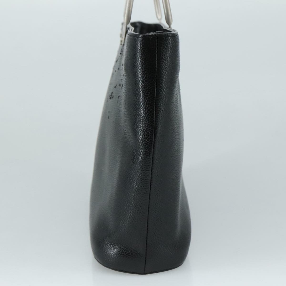 Chanel Vintage Tote Leather Black Leather Tote Bag Bag