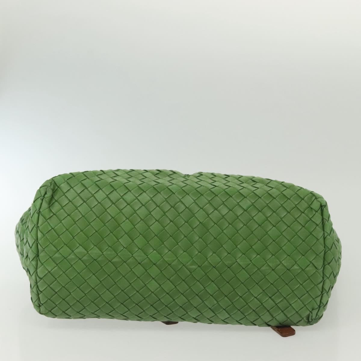 Bottega Veneta Intrecciato Leather Green Leather Handbag