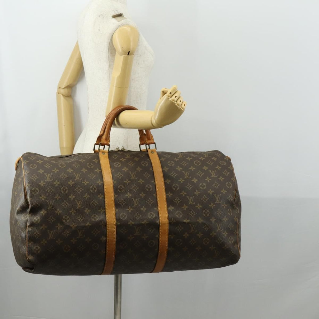 Louis Vuitton Keepall Bag Monogram Canvas Brown Canvas Travel Bag