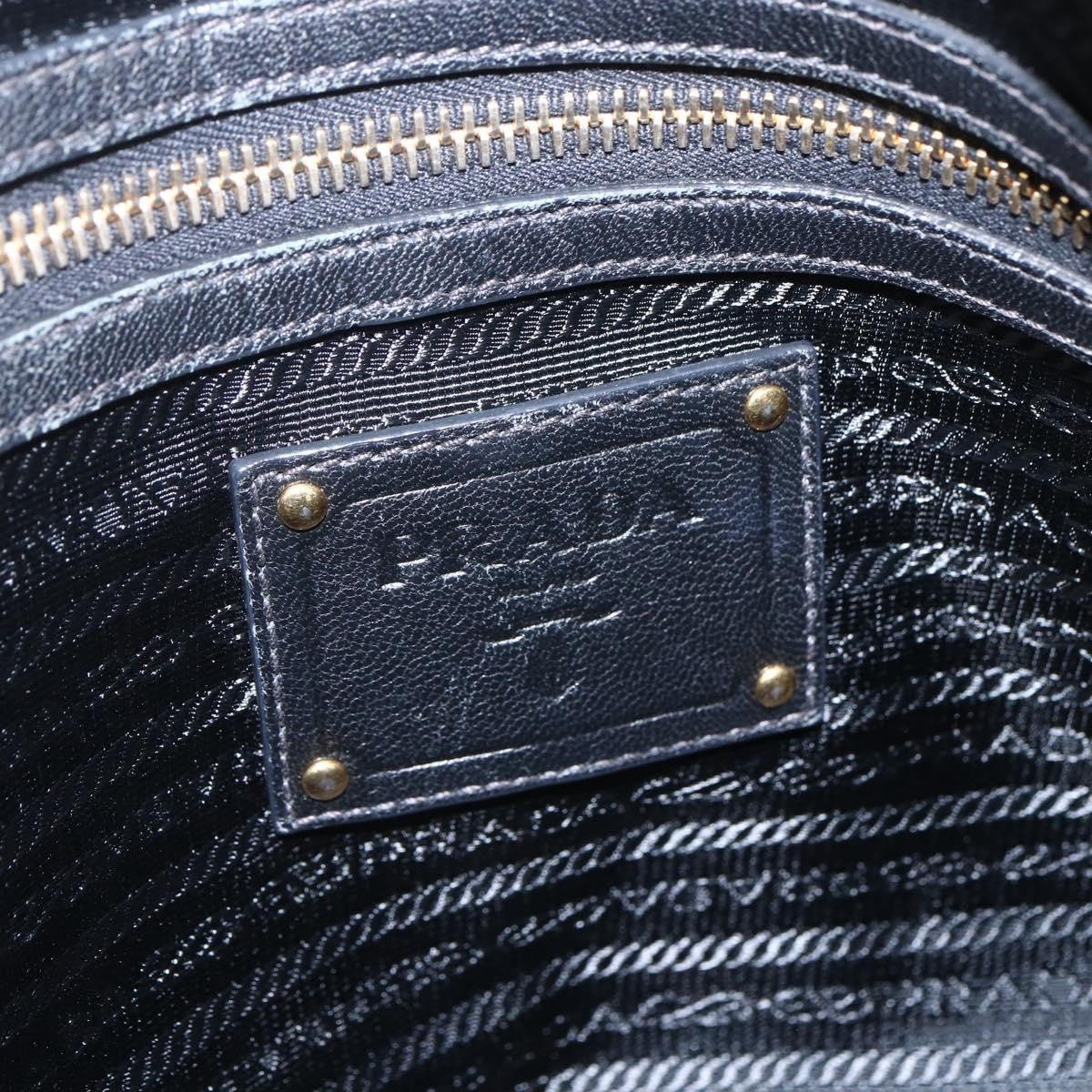 Prada Waves Hobo Leather And Tessuto Black Leather Handbag