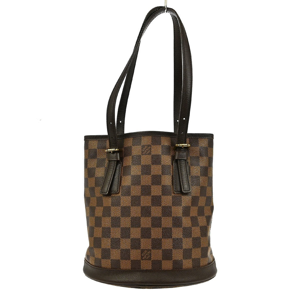 Louis Vuitton Marais Bucket Bag Damier Brown Canvas Shoulder Bag
