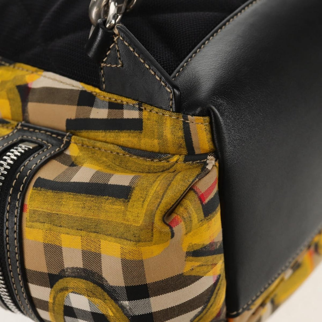 Burberry Graffiti Rucksack Backpack Vintage Check Canvas Beige Canvas Backpack Bag