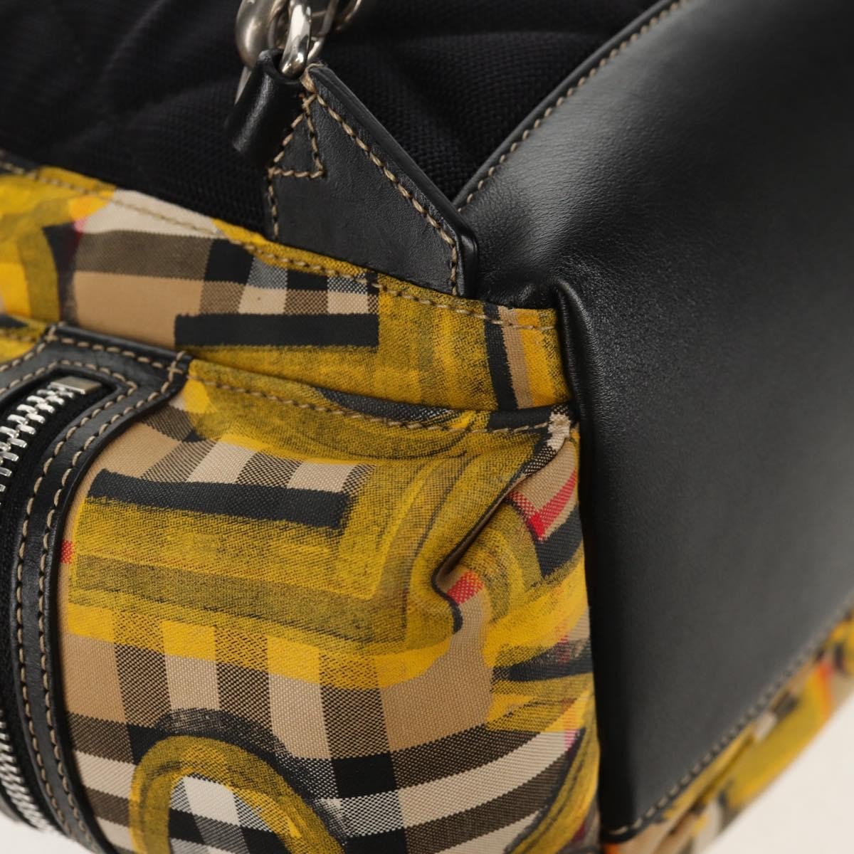 Burberry Graffiti Rucksack Backpack Vintage Check Canvas Beige Canvas Backpack Bag