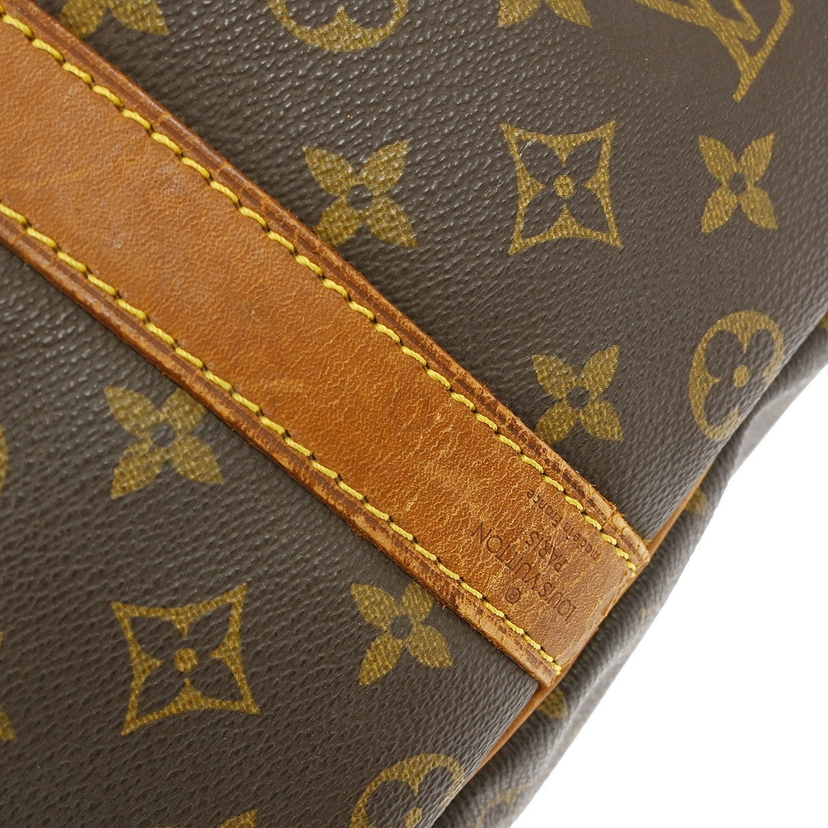 Louis Vuitton Keepall Bandouliere Bag Monogram Canvas Brown Canvas Travel Bag
