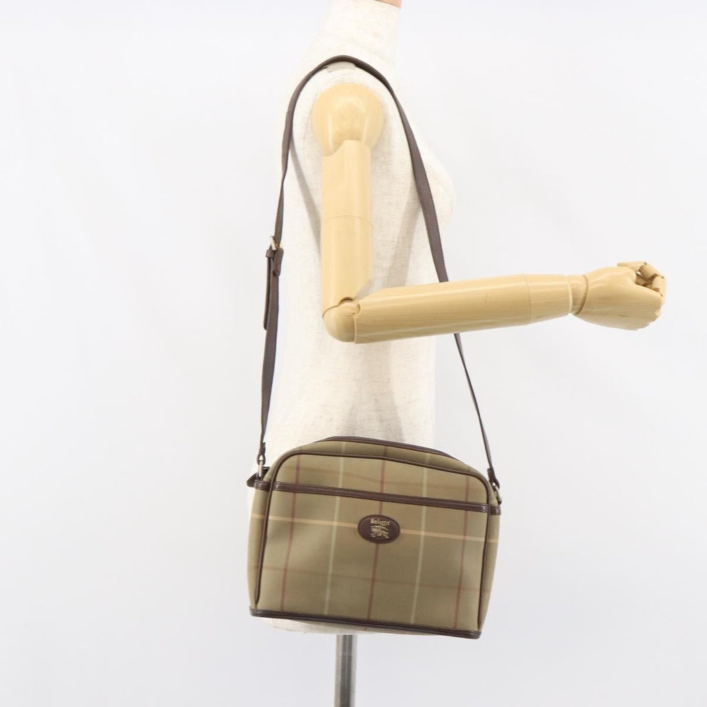 Burberry Nova Check Shoulder Bag Canvas Beige Canvas Shoulder Bag