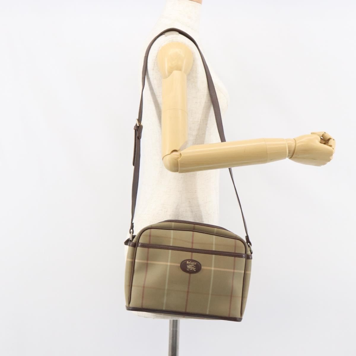 Burberry Nova Check Shoulder Bag Canvas Beige Canvas Shoulder Bag