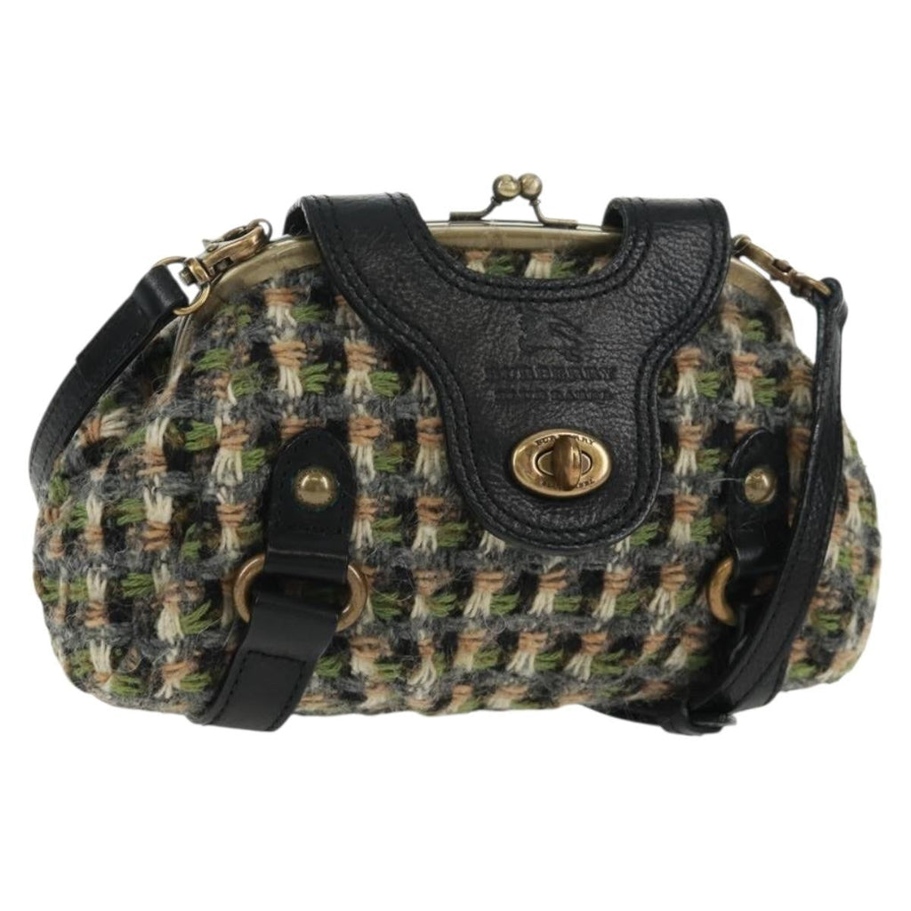Burberry Blue Label Shoulder Bag Tweed Green Tweed Shoulder Bag