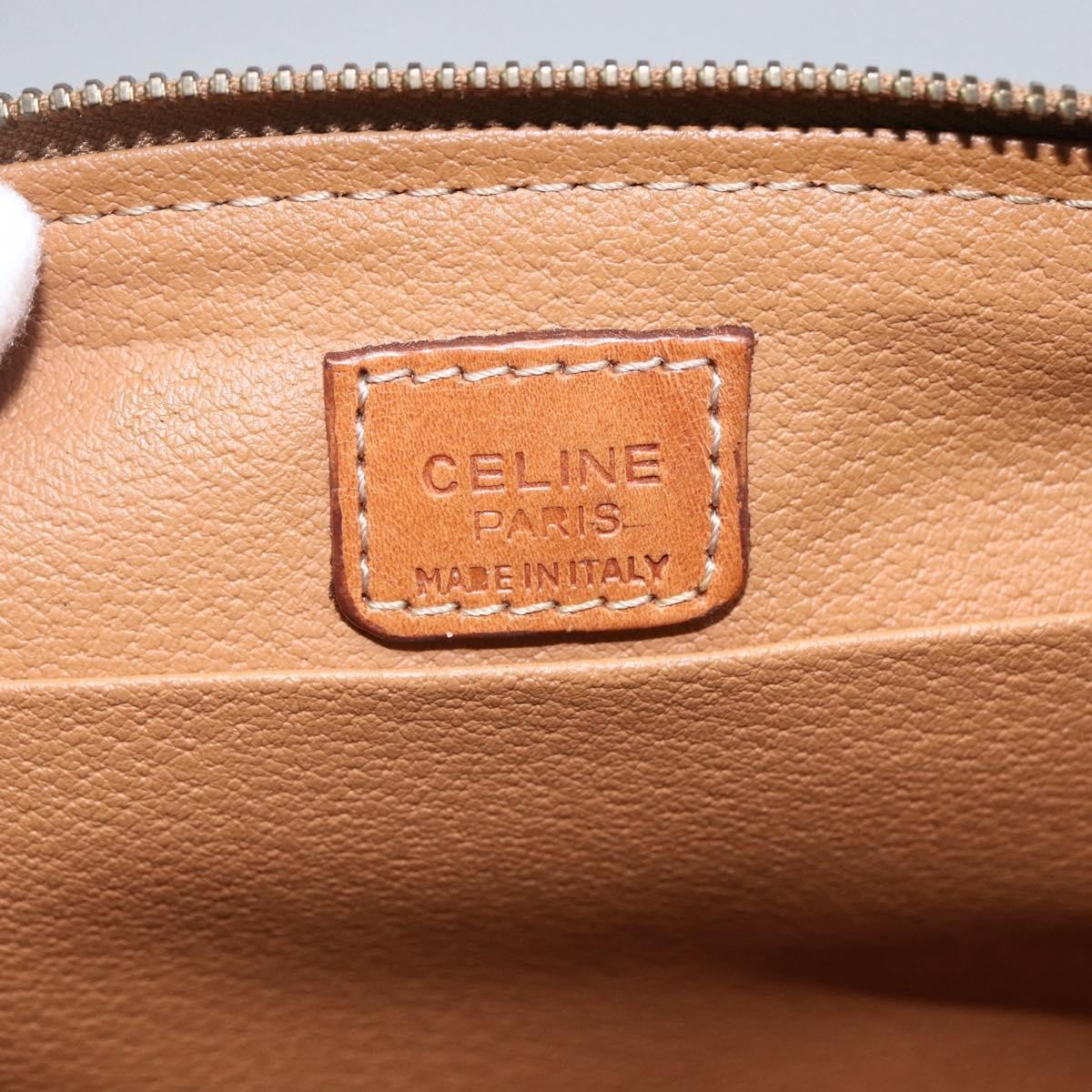 Celine Macadam Pochette Canvas And Leather Brown Canvas Clutche & Pouche Bag