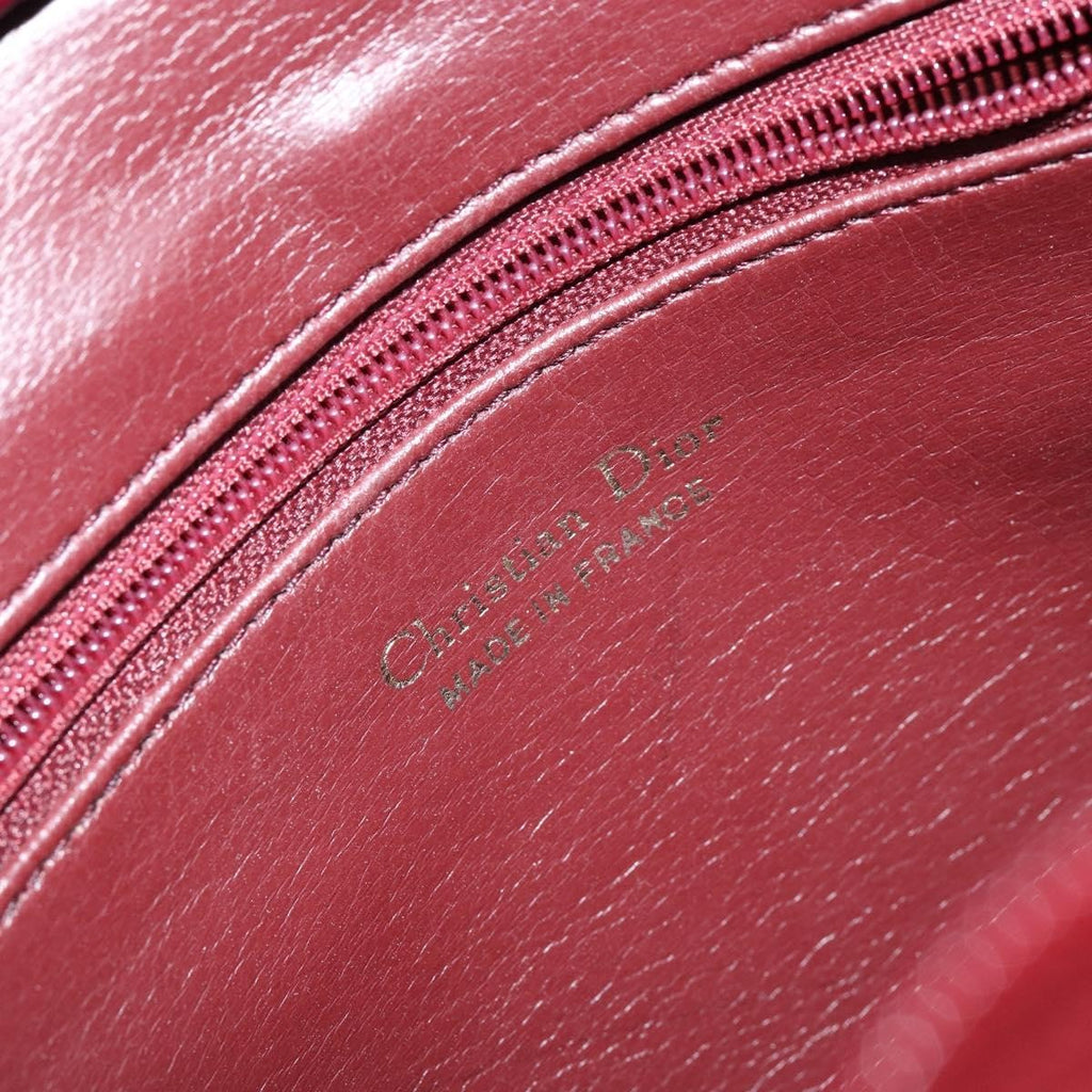Christian Dior Vintage Shoulder Bag Leather Red Leather Shoulder Bag Bag (Pre-Owned)