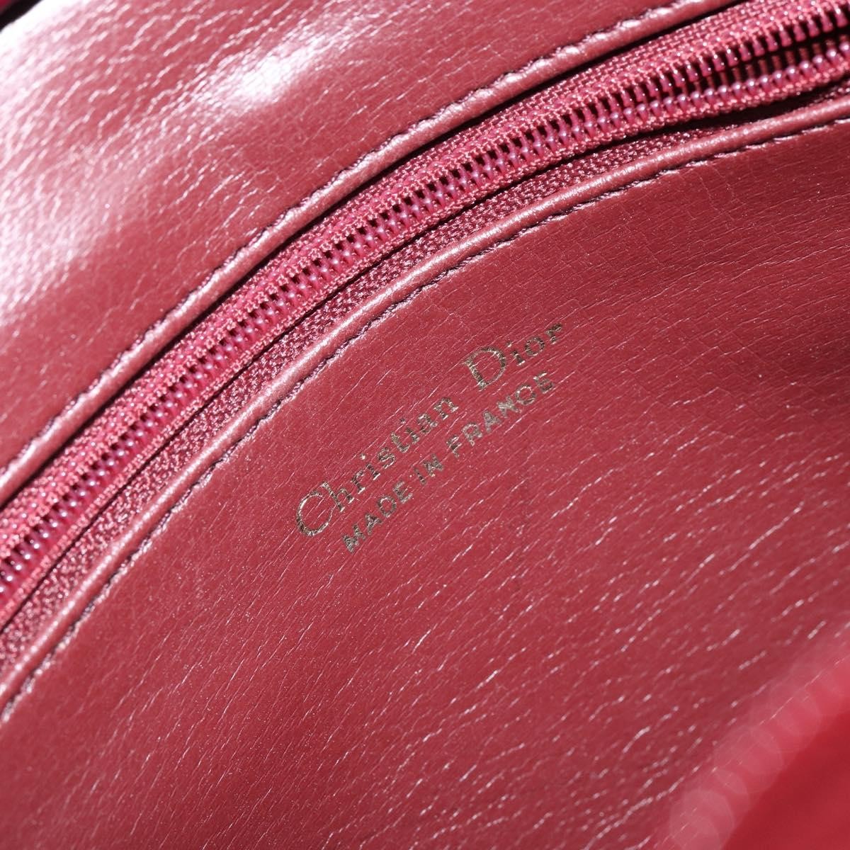 Christian Dior Vintage Shoulder Bag Leather Red Leather Shoulder Bag Bag (Pre-Owned)