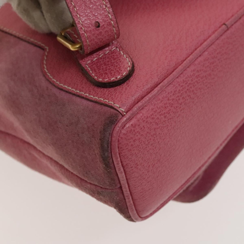 Gucci Gucci Bamboo Backpack Daim Pink Suede Backpack Bag (Pre-Owned)