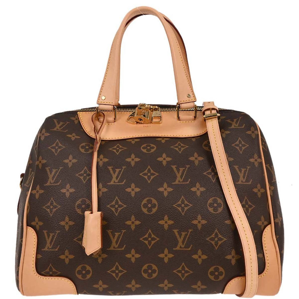 Louis Vuitton Retiro Handbag Monogram Canvas Brown Canvas Handbag