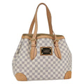 Louis Vuitton Hampstead Handbag Damier White Canvas Tote Bag