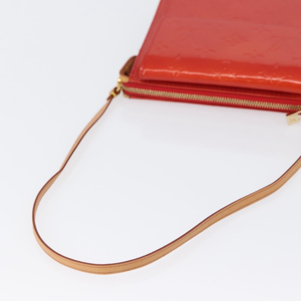 Louis Vuitton Mott Handbag Monogram Vernis Red Patent_Leather Clutche & Pouche Bag