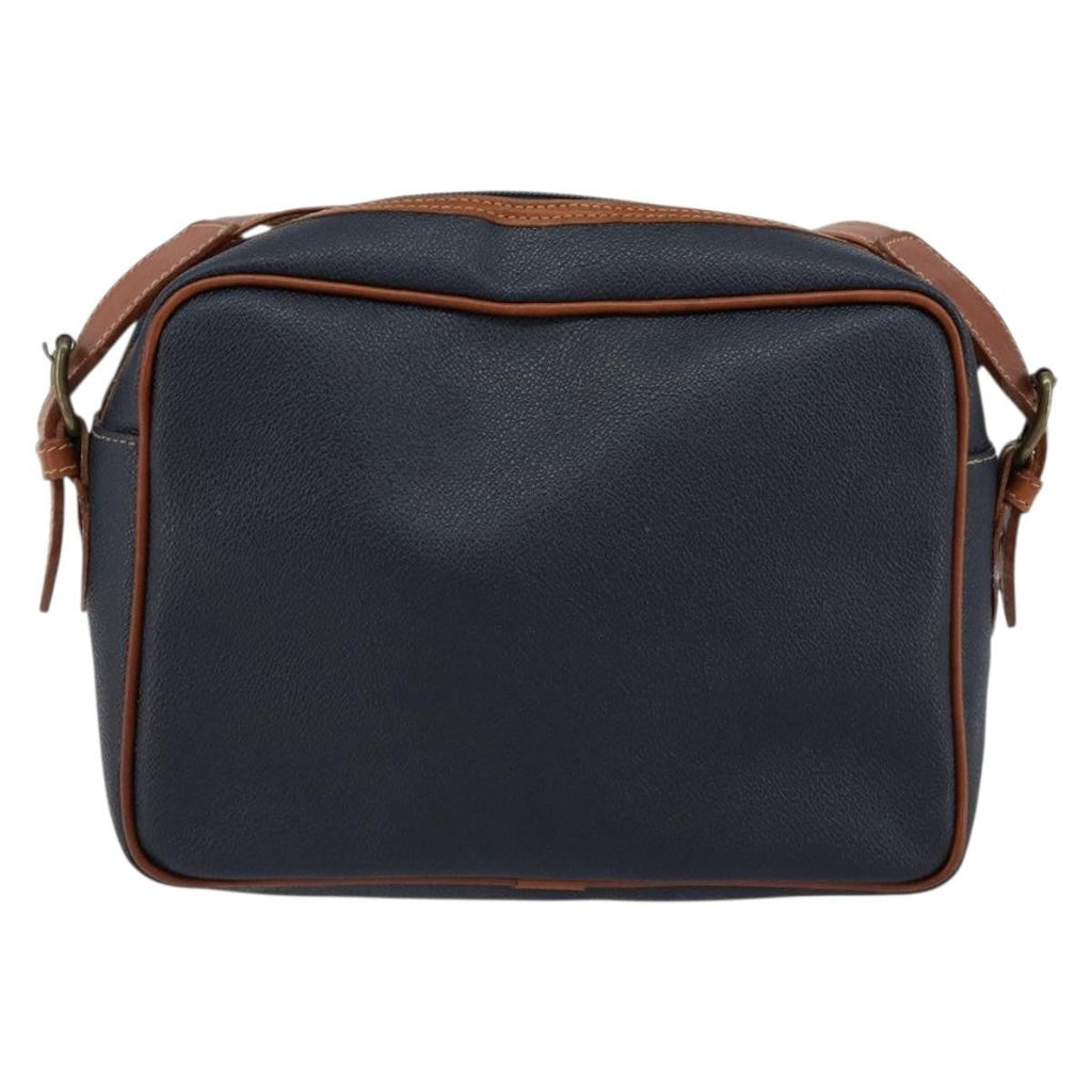 Burberry Vintage Shoulder Bag Leather Navy Leather Shoulder Bag