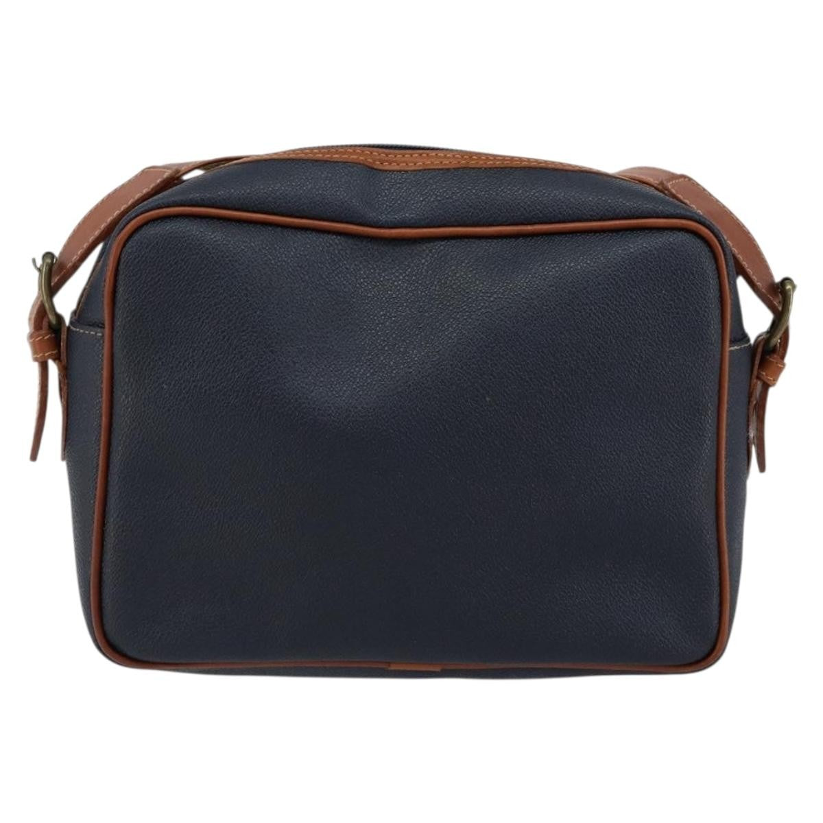 Burberry Vintage Shoulder Bag Leather Navy Leather Shoulder Bag