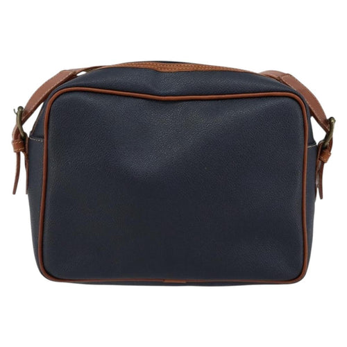 Burberry Vintage Shoulder Bag Leather Navy Leather Shoulder Bag