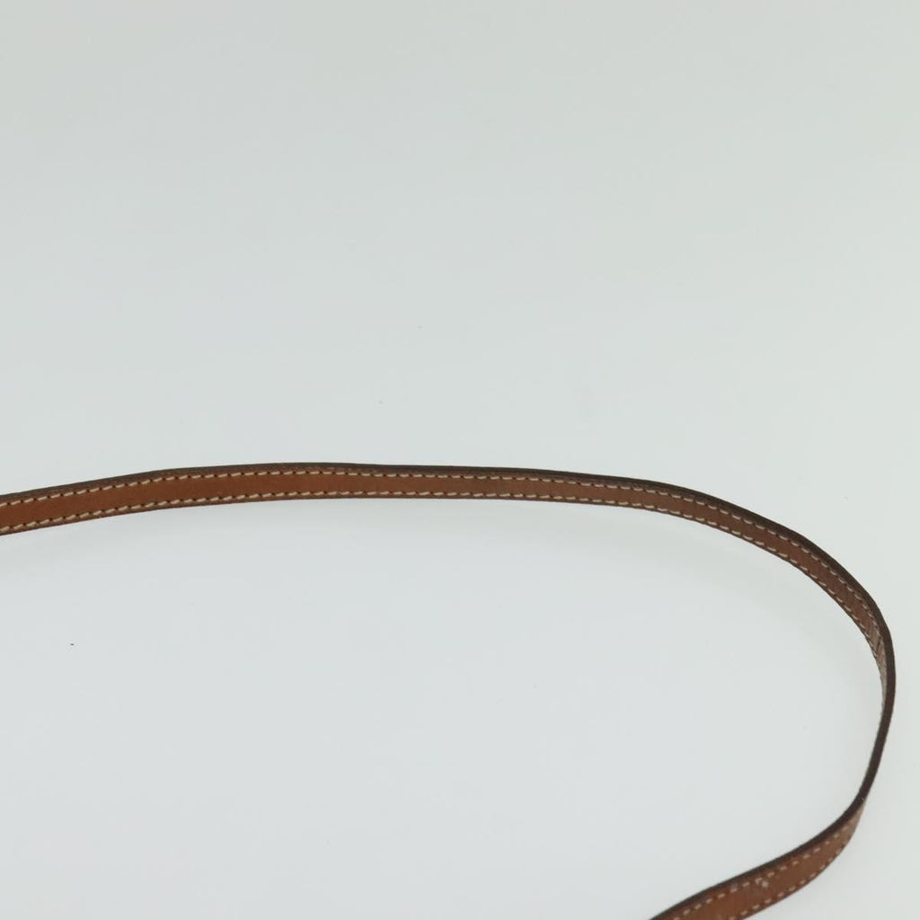 Celine Vintage Macadam Shoulder Bag Canvas And Leather Beige Canvas Bag