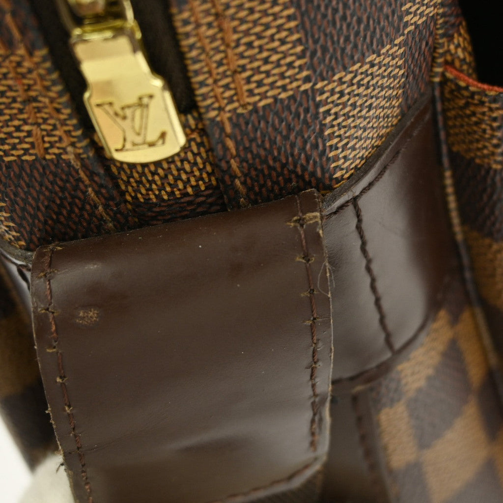 Louis Vuitton Naviglio Handbag Damier Brown Canvas Shoulder Bag