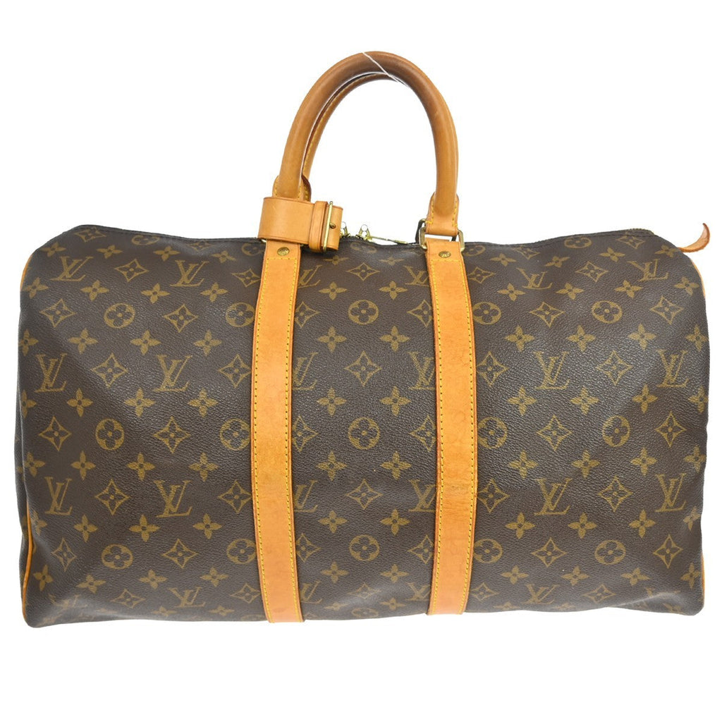 Louis Vuitton Keepall Bag Monogram Canvas Brown Canvas Travel Bag