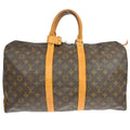 Louis Vuitton Keepall Bag Monogram Canvas Brown Canvas Travel Bag