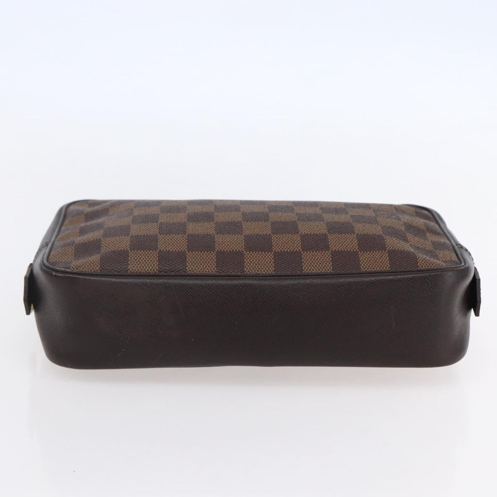Louis Vuitton Trousse Toilette Damier Canvas Brown Canvas Clutche & Pouche Bag