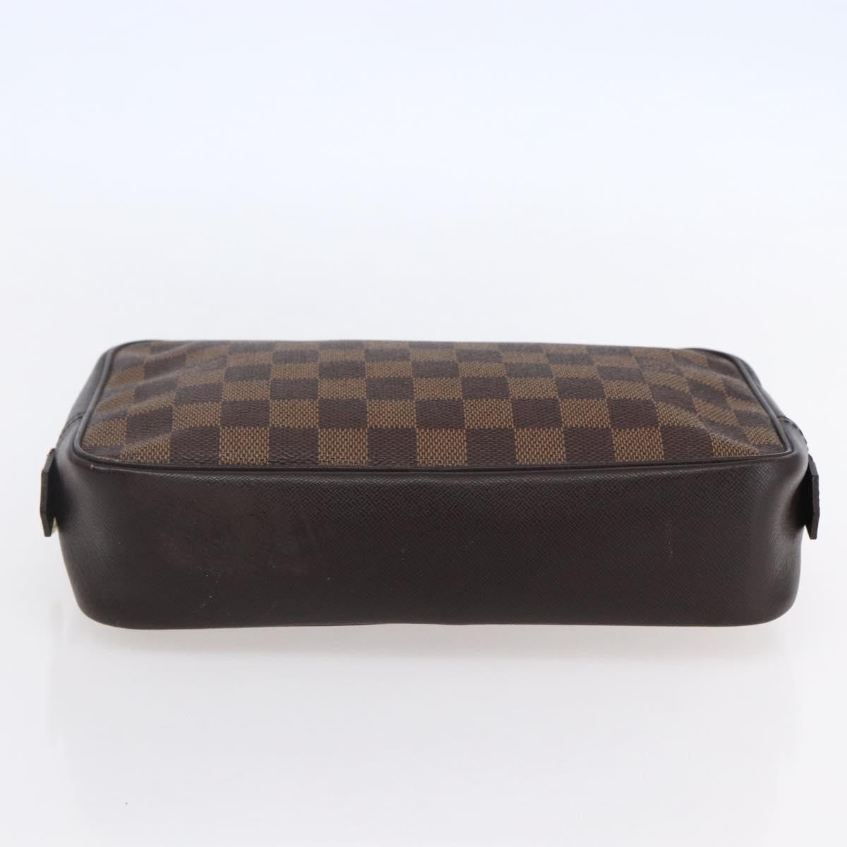Louis Vuitton Trousse Toilette Damier Canvas Brown Canvas Clutche & Pouche Bag