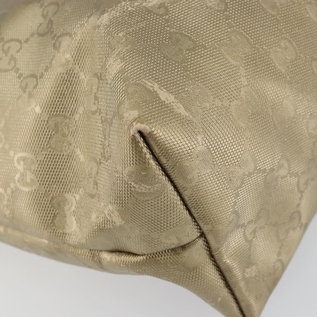 Gucci Plus Tote Gg Imprime Gold Pvc Tote Bag Bag (Pre-Owned)