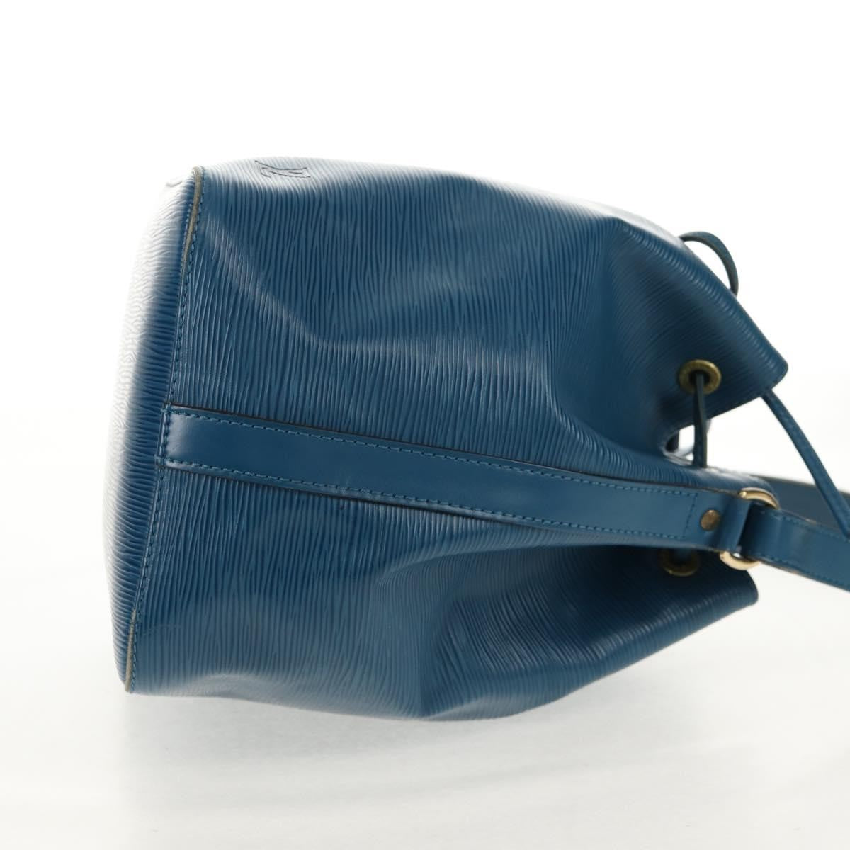 Louis Vuitton Petit Noe Handbag Epi Leather Blue Leather Shoulder Bag