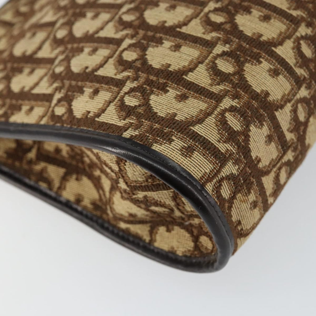 Christian Dior Vintage Trotter Shoulder Bag Canvas Brown Canvas Bag (Pre-Owned)