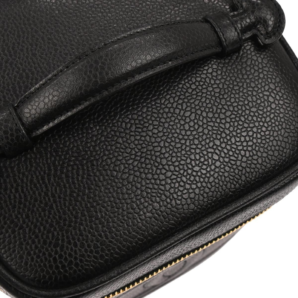 Chanel Vintage Timeless Cosmetic Case Caviar Black Leather Clutche & Pouche Bag
