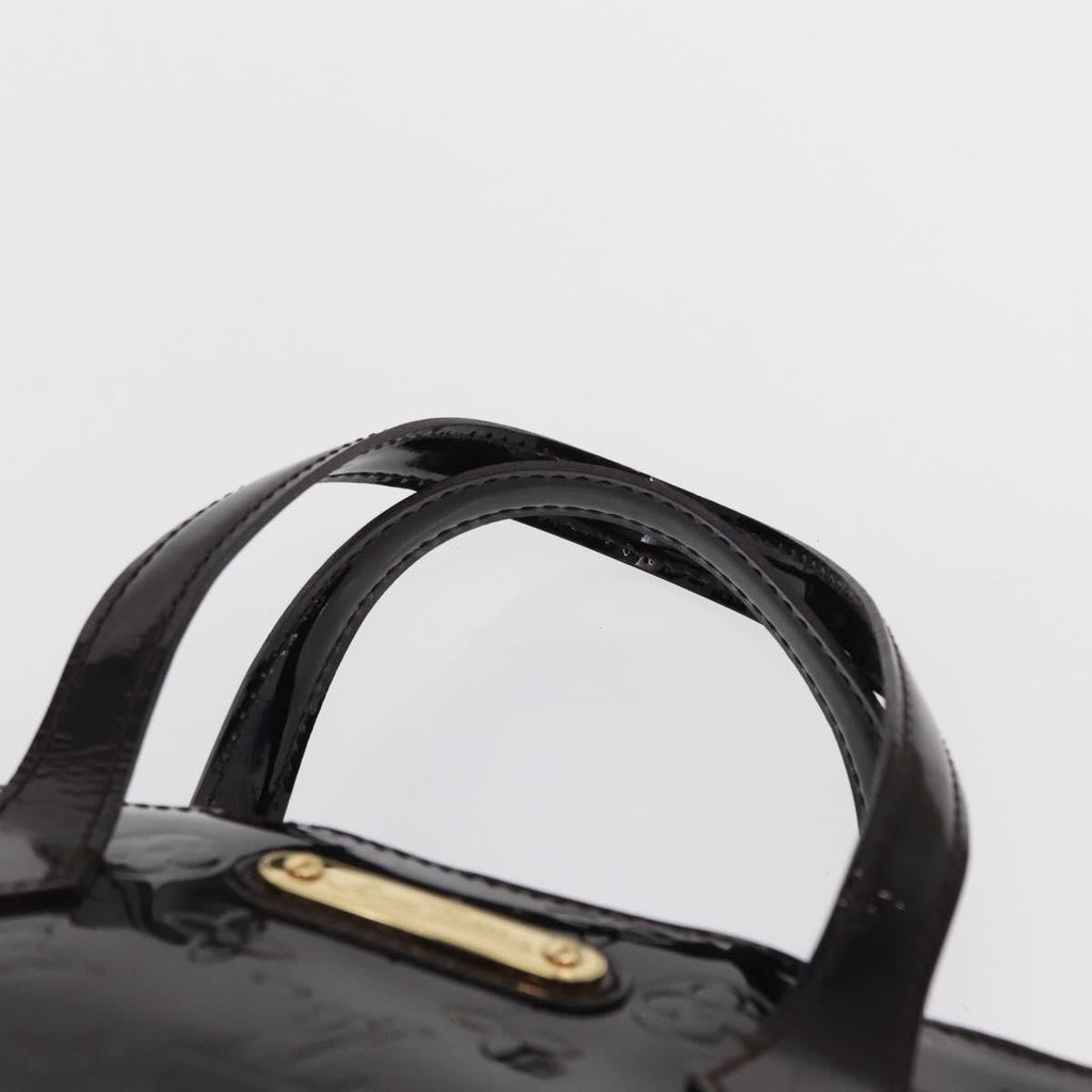 Louis Vuitton Wilshire Handbag Monogram Vernis Purple Patent_Leather Tote Bag