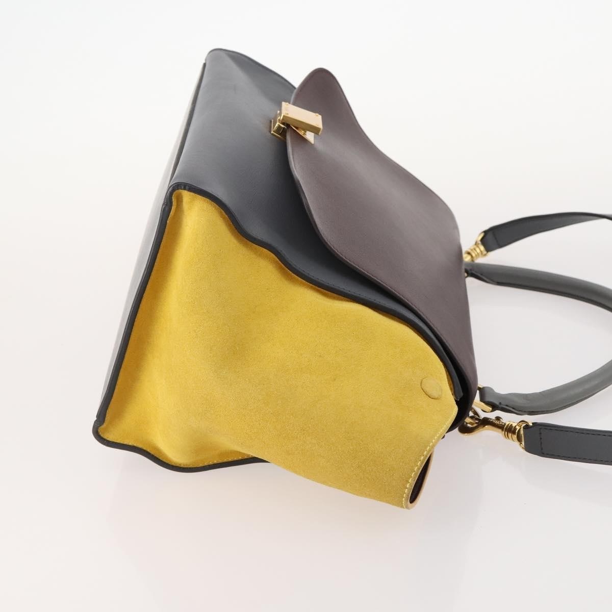 Celine Tricolor Trapeze Bag Leather Multicolour Leather Handbag