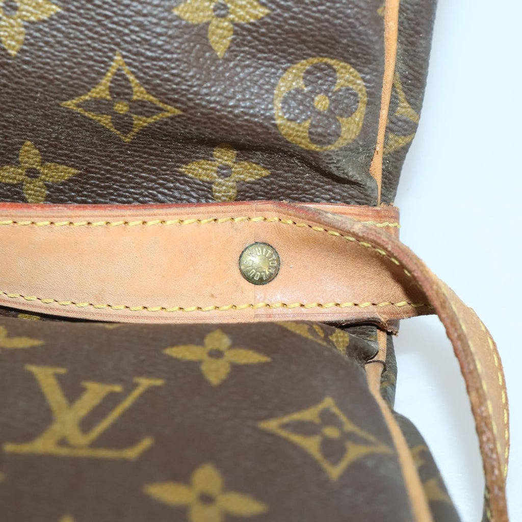 Louis Vuitton Saumur Handbag Monogram Canvas Brown Canvas Shoulder Bag