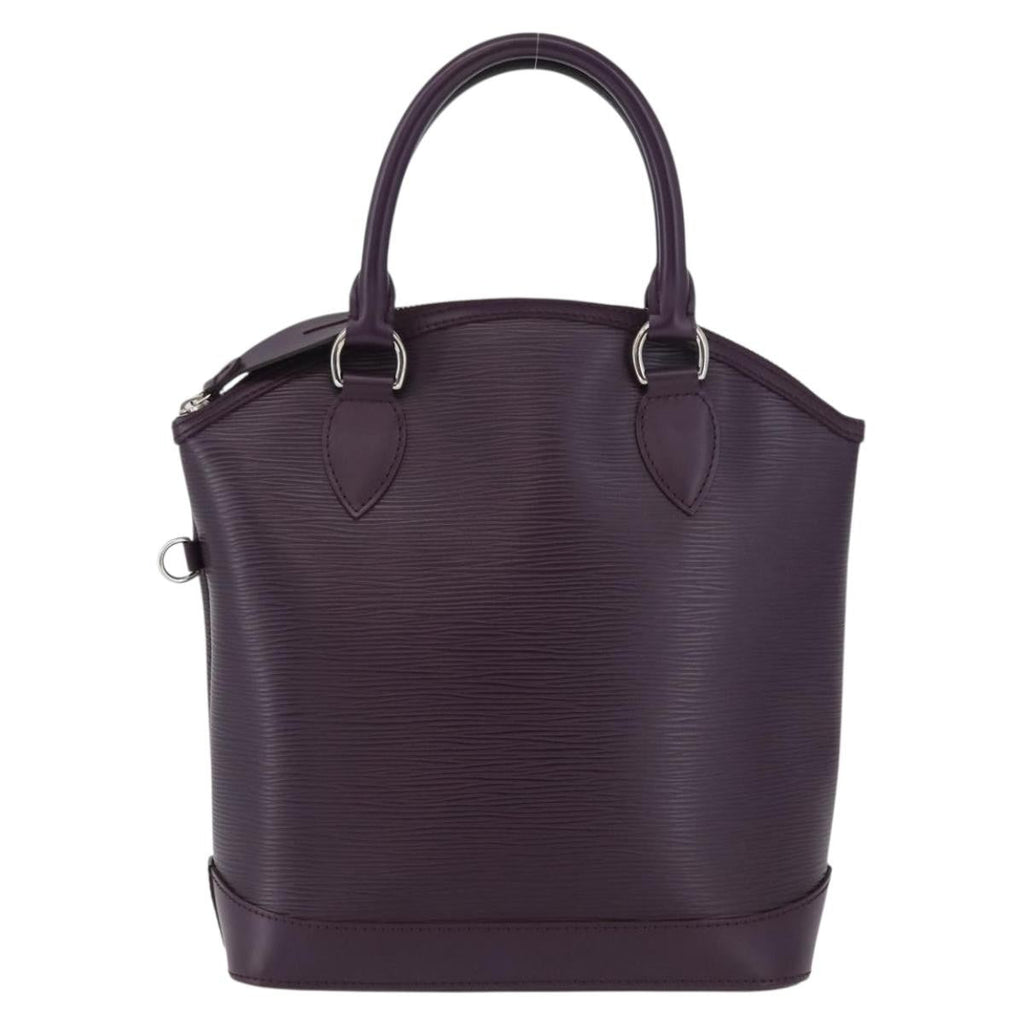 Louis Vuitton Lockit Handbag Epi Leather Purple Leather Handbag