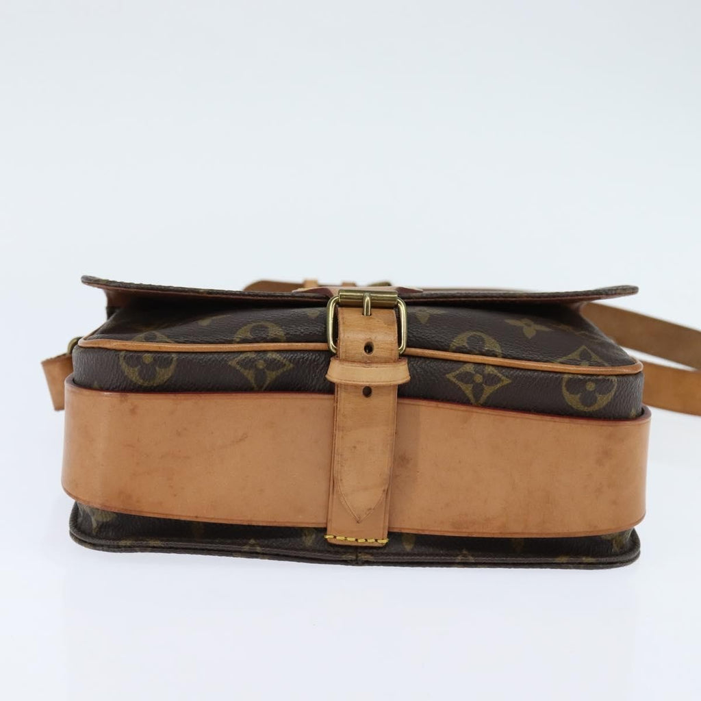 Louis Vuitton Cartouchiere Handbag Monogram Canvas Brown Canvas Shoulder Bag